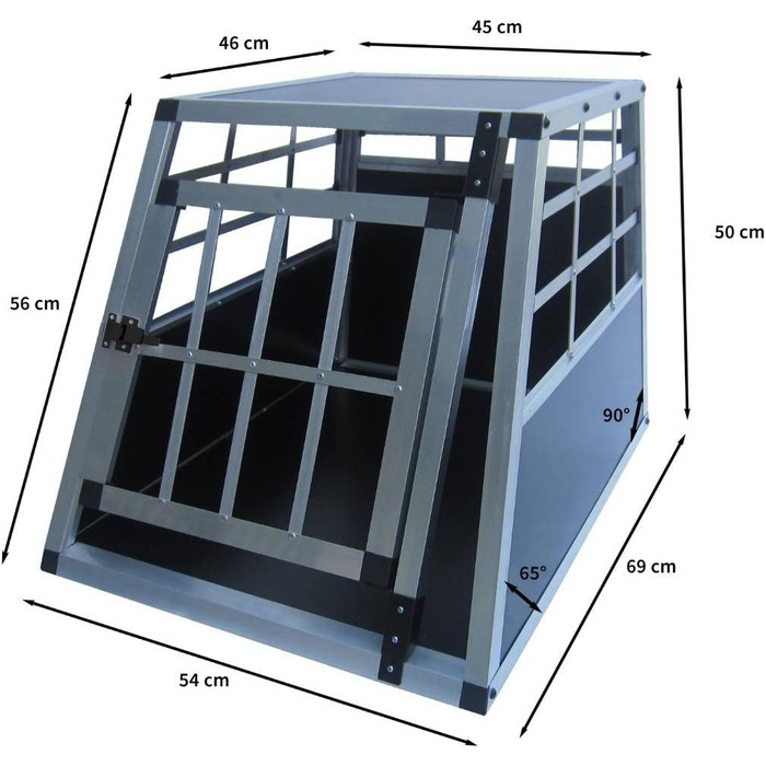 Транспортна переноска для собак та котів, алюмінієва, для автомобіля (Gitterbox, Kofferraumbox)