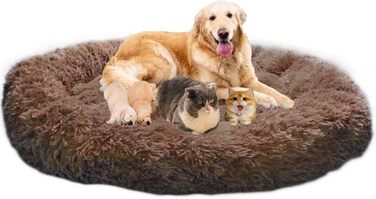 Ортопедичне ліжко для собак XL: м'яке, кушетка, антистрес, донат, пам'ять, для великих собак, коричневе