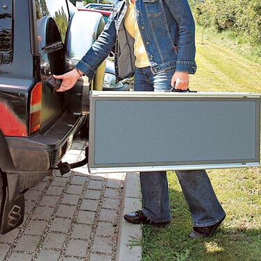 Телескопічна рампа Trixie Petwalk для собак, 43×100–180 см, 5,8 кг, сірий