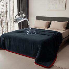 Водонепроникна ковдра для тварин Bedding Aid 102x152 см, універсальна для собак і котів, червоно-чорна, для дивану, м'яка флісова покривало