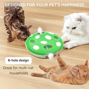 Інтерактивна іграшка для котів Namsan з інфрачервоним сенсором, USB-C зарядка, тиха, електрична - зелена