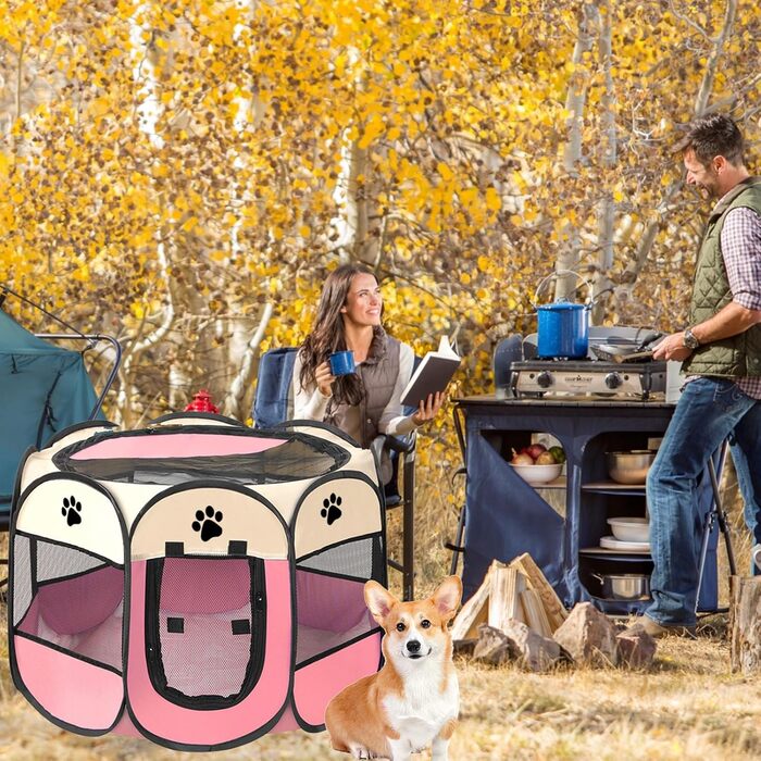 Клітка-вигул для цуценят та котів, сіра, SAC2409035