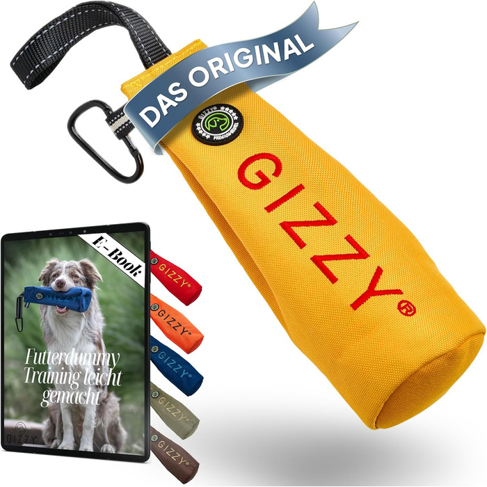 GIZZY® Оригінальний Futterdummy для собак: міцний мішечок для їжі для всіх порід, тренування з ласощами, допоміжний інструмент для дресирування собак, аксесуари для собак (жовтий)