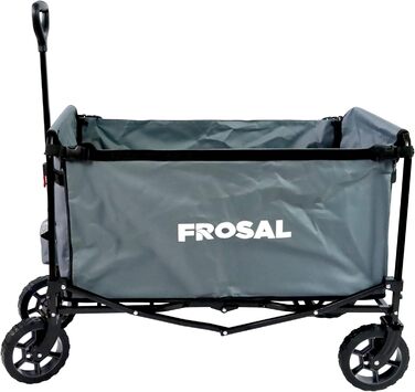 FROSAL Візок для собак Бруно сірий складний | Транспортний візок для собак з легким доступом