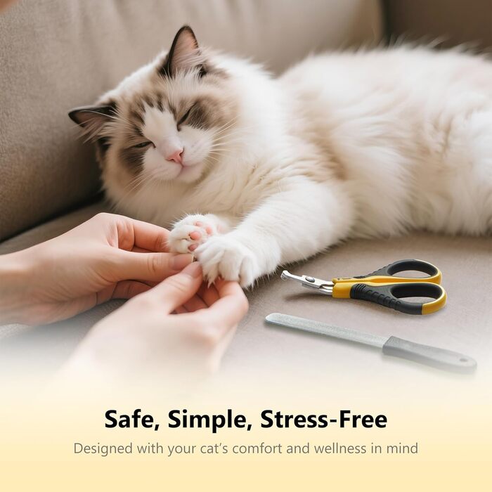 Професійний обрізчик кігтів для котів Thunderpaws з заостреним ножем та пилочкою, підходить для котів та дрібних тварин