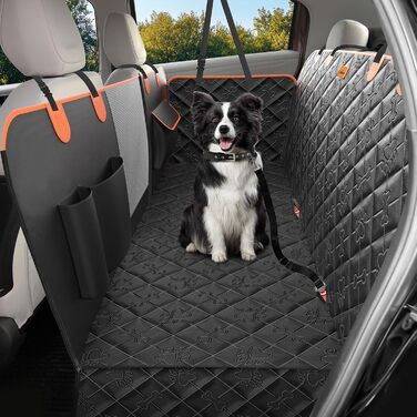 Накладка на сидіння автомобіля для собак, 100% водонепроникна, захист від подряпин, універсальна, з боковими захистами та віконцем для собаки