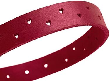 Нашийник для собак HUNTER Aalborg Soul, червоний, з сердечком, міцний, розмір 35