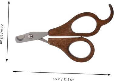 Набір для стрижки кігтів Happyyami з дерев'яною ручкою для догляду за тваринами (для котів та маленьких домашніх тварин)