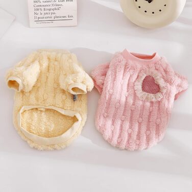 Теплий пуловер для кота з м'якої бавовни, рожевий котик, ростовка L (4-5 кг), з мішечком для одягу