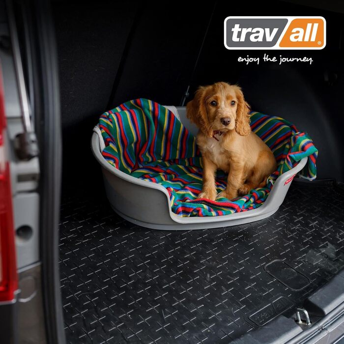Гумовий килимок у багажник Travall для Audi A6 (2004-2011), водонепроникна автоспецифічна підстилка для собак, чорний, всепогодні килимки