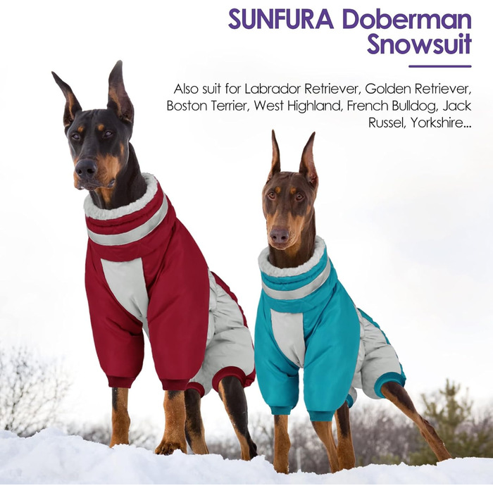 Зимовий теплий куртка для собак SUNFURA з коміром-гетром, відбиваючими елементами, непромокаючий та вітронепроникний, для малих та середніх собак, колір: бірюзовий, модель: Getaway Solids