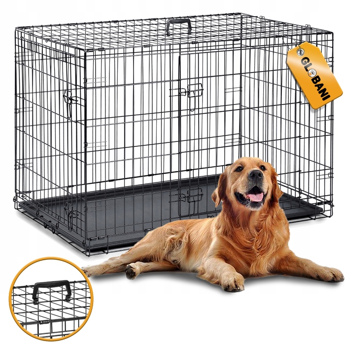 Металева клітка для великих собак GLOBANI, 71 x 107 x 78 см