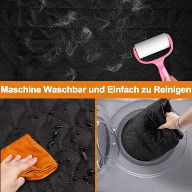 Захист для багажника автомобіля Alfheim для собак - водовідштовхувальний та легкий у догляді - універсальний. Килимок у багажник з захистом краю вантажного отвору (чорний, потовщений)