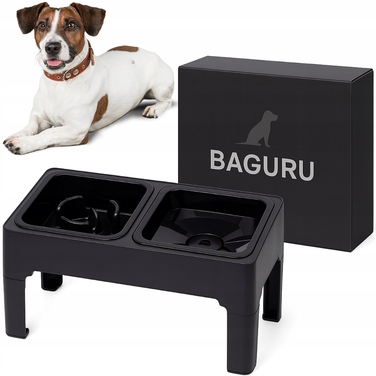 Миска для собак та котів: антиковзаюча, з регульованою висотою підставки та системою сповільнення їжі