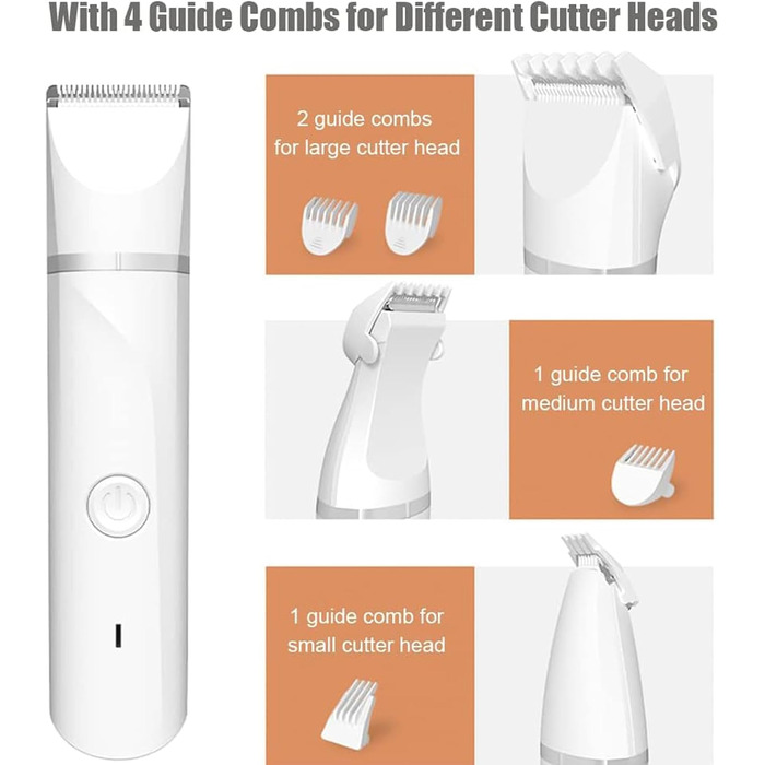 Мультитрим Pro від Dr Pfoten: професійна 4-в-1 машинка для стрижки собак та котів. Тиха машинка для грумінгу, триммер для догляду за лапами.