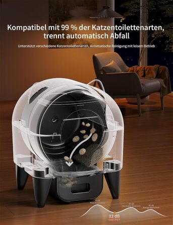 Автоматичний лоток для котів Katzenklo 110л, для кількох тварин, з дезодорацією та додатком