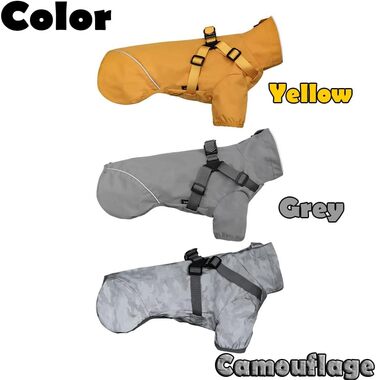 Водонепроникний дощовик для собак BT Bear, сірий, розмір L - відбиваючий, для маленьких собак