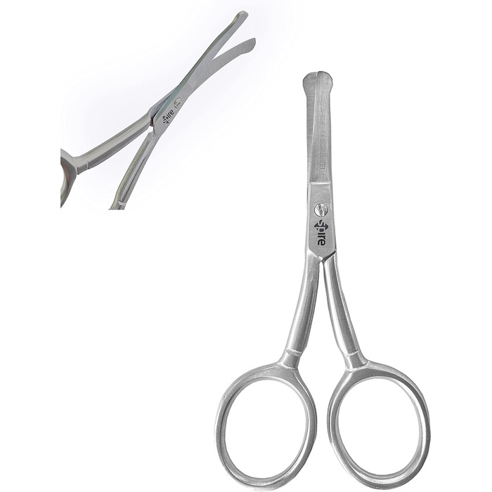 Ножиці для грумінгу тварин Spire Tools з нержавіючої сталі - безпечна кругла насадка для собак та котів, стрижка шерсті, вусів, бороди та вух - тупе лезо для дитячих нігтів та обрізання ниток