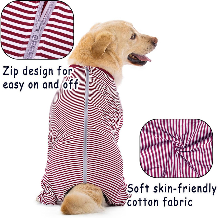 Тіло для собак після операції (2XL, червоний) - захист від лизання, альтернатива комірцю, для великих та середніх собак