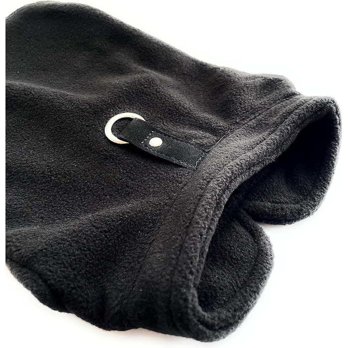 Тепла жилетка JACKO & CO для собак та котів з кільцем для повідка, чорна, розмір XXL (10,8-15,9кг)