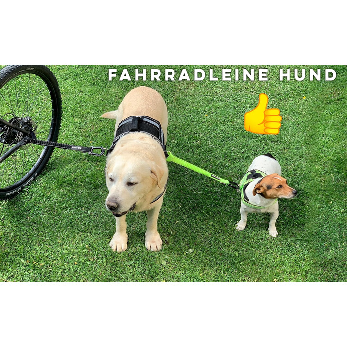 Велосипедний повідок для собак BIKE AND DOG, безінструментальне кріплення, опціональний спеціальний шлейф, 2 стрічки для велосипеда, запатентований, чорний