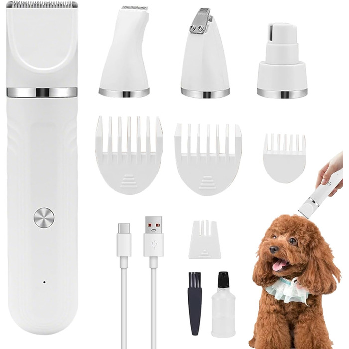 Набір для догляду за шерстю собак 4-в-1 | Ножиці для собак, цуценят та котів | Догляд за шерстю вдома