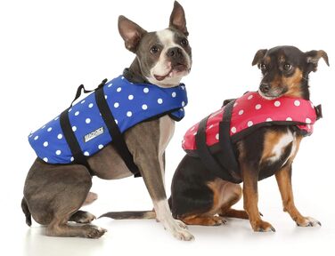 Світшот для собак Seachoice 86260 - рятувальний жилет для собак, регульований, з ручкою, розмір XXS, до 2,7 кг (рожевий у горошок)