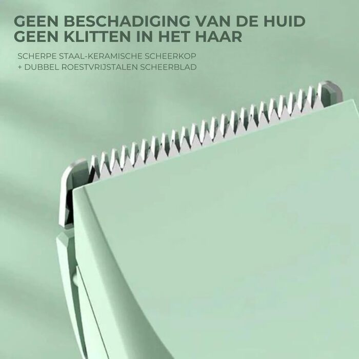 Триммер для грумінгу Tierbedarf Plus 4-в-1: тиха собача машинка, водонепроникна (IPX7), для собак, котів та кроликів. 4 насадки, зелений колір