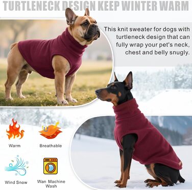 Світшот для собак Mosucoirl: теплий, зручний, для маленьких, середніх та великих собак XS-4XL (3XL, червоний)