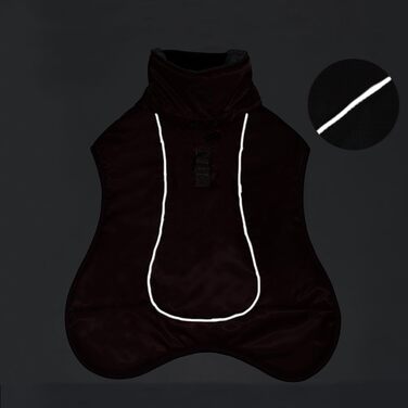 Водонепроникна тепла куртка-жилет для собак великих та середніх порід, захист від вітру, зимова, з отвором для шлейки, світловідбиваючі смуги (Морська синя, 6XL)