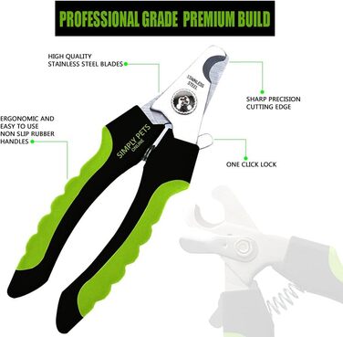 Професійна ножиця для стрижки кігтів собак - розроблена ветеринарами, з захистом кігтів