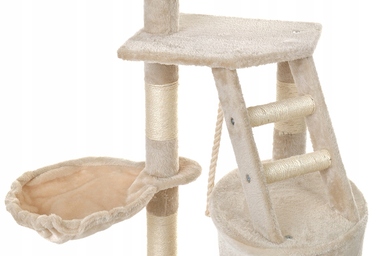 Когтеточка-вежа для котів з лежаком та стовпчиком Funfit Home&Office, 120 см