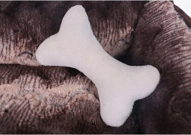 Крісло-ліжко для собак середнього розміру Joyelf з пральним покриттям. М'яке диванчик для котів та собак з іграшкою. Розмір: 76 x 56 x 18 см