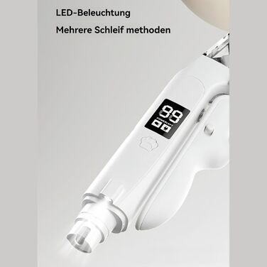 Yagerod Lichtschere Pro: професійна LED-ножиця для грумінгу котів та собак, 2-в-1, з екраном, тихий мотор, збірник для шерсті (білий)