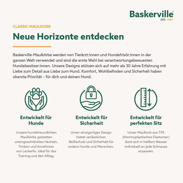 Класичний намордник BASKERVILLE для великих собак з довгою мордою, термопластичний гумовий TPR, дозволяє пити та дихати, захист від укусів, розмір 10