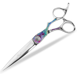 Професійна ножиця для грумінгу собак та котів, 17.8 см (6.8 дюйми), пряма, з регулюванням, для догляду за шерстю