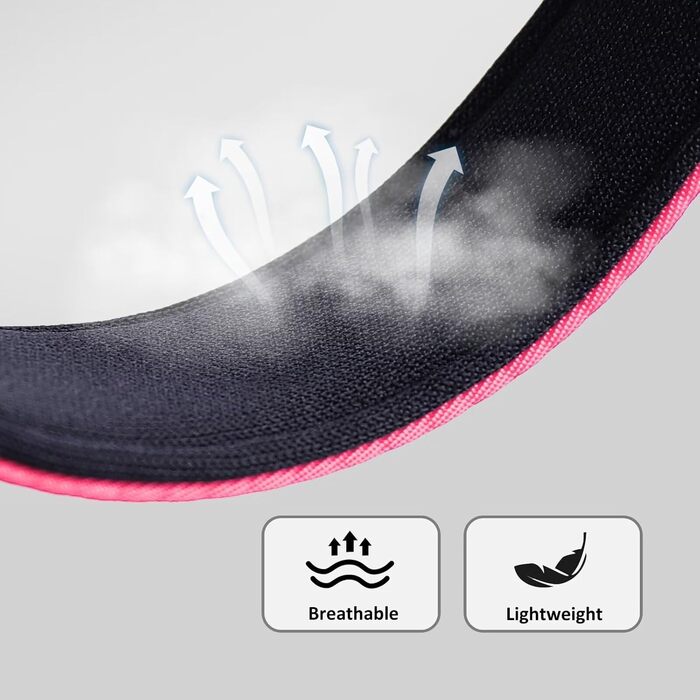 Нашийник для собак Didog з нейлону, м'який, з металевою застібкою, для великих, середніх собак, чорний, M (обхват шиї 38-58 см, рожевий)