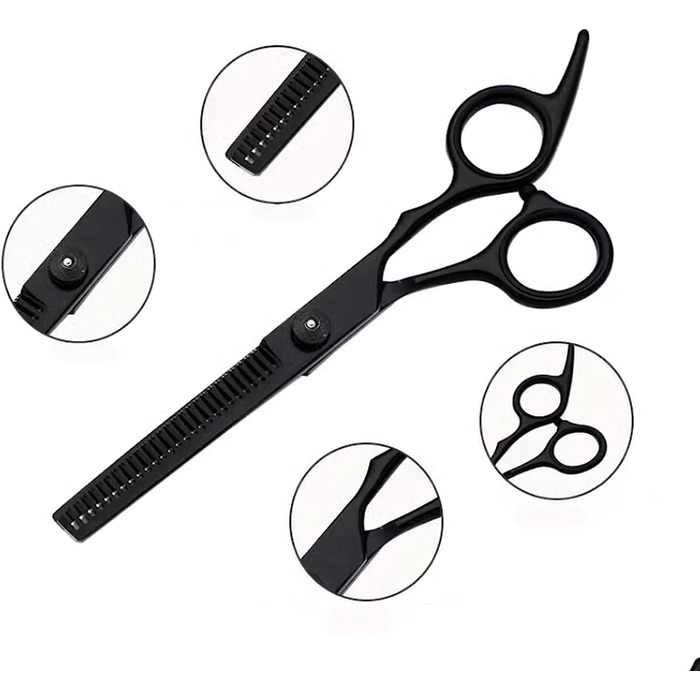 Набір ножиць для грумінгу собак, нержавіюча сталь, прямі, витончені та вигнуті ножиці