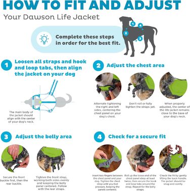 Рятувальний жилет для собак Outward Hound Dawson Swim, зелений, розмір XL