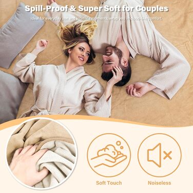 Водонепроникний плед для собак і котів, великий розмір 203x152 см, Lt/Dk Taupe (без Sherpa)