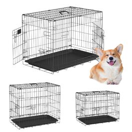 Складана переносна клітка для собак - переноска для собак, автокрісло для тварин, клітка для собак L 75.5 x 45.5 x 52.5 см