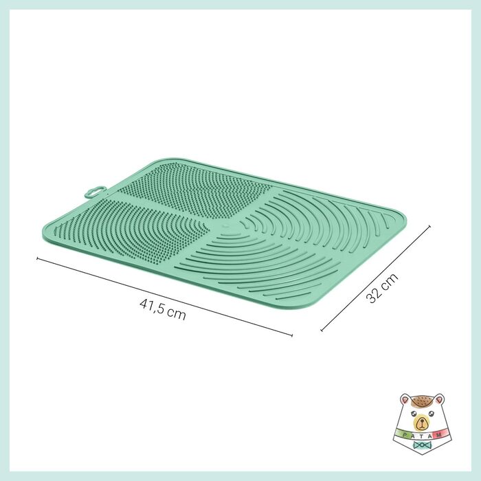 Килимок для котячого туалету з антиковзаючою поверхнею, свиняча сітка, 46x36x3 см, Made in Italy (Jolly Grün)