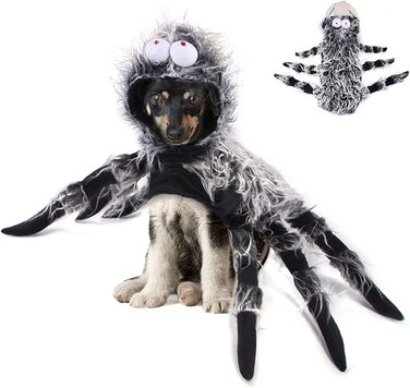Костюм павука на Хелловін для домашніх тварин, чорний, XXL. Вечірковий косплей для котів та собак, костюми для святкування