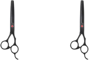 Професійна ножиця для стрижки волосся та текстуризації - чорний колір (2 шт.)