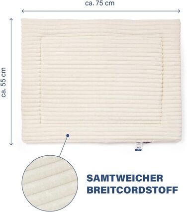 Подушка для собак Wallace & Jones Cardi, велика, 130x90 см, антиковзаюча, бежева, з м'якої тканини