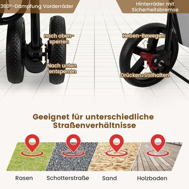 Візок для тварин GOPLUS 2-в-1: розкладний, для кота та собаки, сірий