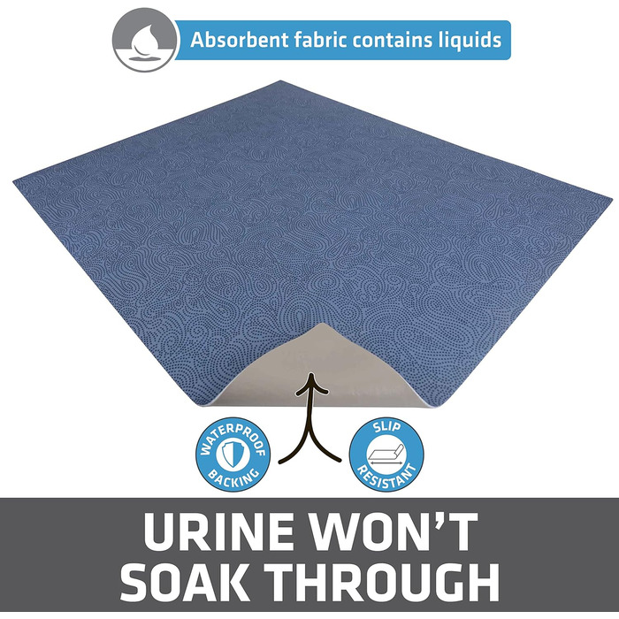 Drymate Оригінальний килимок для котячого туалету, поглинає бруд, захищає підлогу, стійкий до сечі, можна прати в машині, м'який для подушечок лап котів, поглинаючий, водонепроникний (виготовлено в США, з перероблених матеріалів), 1 шт.