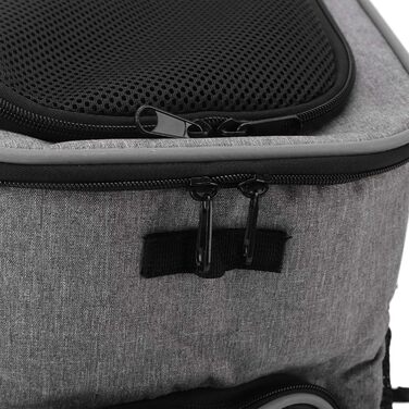 Велосипедний крісло-переноска для тварин RIZGHWOY: водонепроникний та дихаючий, сірий колір, велике завантаження, для кемпінгу та подорожей