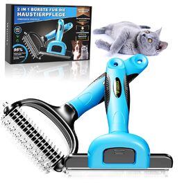 Двостороння щітка для вичісування підшерстка котів та собак | Для середніх та великих порід | З нержавіючої сталі