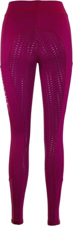 Лазура - Рідлегінги для жінок та дівчаток Emilia | Повний силіконовий покрив | Рідлегінги з 2 бічними кишенями для телефону | Рідлегінги в п'яти кольорах | Розміри 116-176 та 34-46, колір: Cranberry